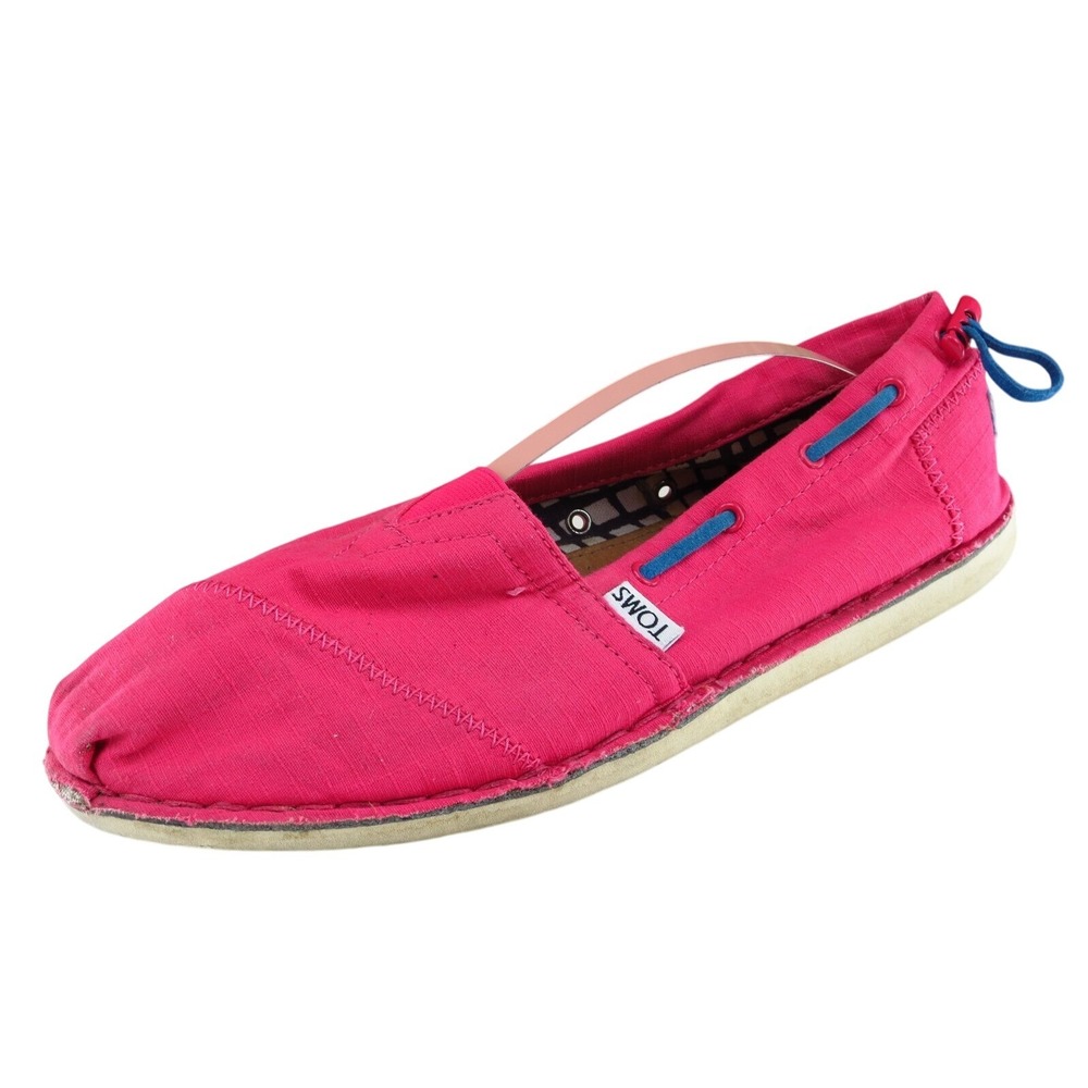 Toms Women Sz 9.5 M Pink Flat Fabric Shoes
